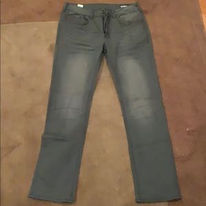 Gray Wash Denim Jeans, Slim Fit, Stretch